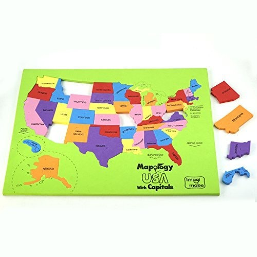 Imagimake Mapology Usa Con Capitales, Aprende Estados De Ee.