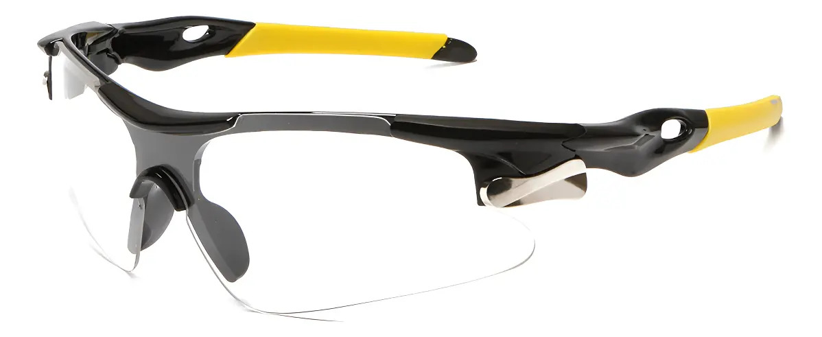 Gafas Lentes de Sol Deportivas Ciclismo Protección Uv400 Lente Blanco Armazón Negro