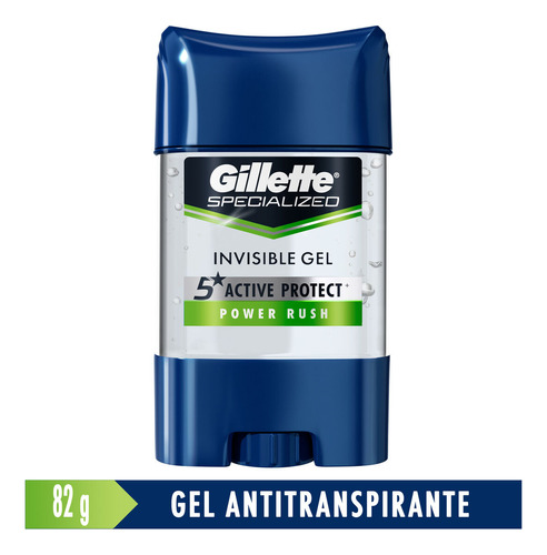 Gel antitranspirante Gillette specialized power rush 82g