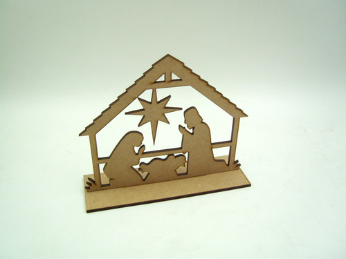 Imagen 2 de 3 de Nacimientos Decorativos Para Arbol Navideño Mdf 10 Piezas