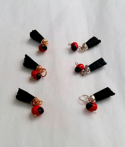 Azabaches Para Bebe De Plata Ley 925 Con Baño De Oro 18k