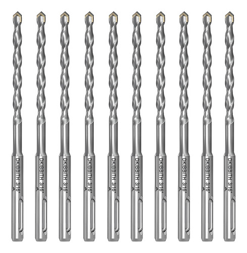 10-piece 3/16 Sds Plus Drill Bits Rotary Hammer Drill Bi.