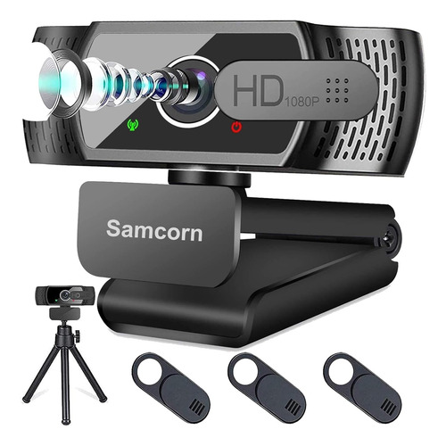 Cámara Web 1080p Usb Con Micrófono Para Escritorio