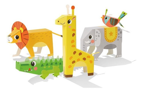 Set Origami 3d Incluye 10 Animales Prearmados Kit Para Niños