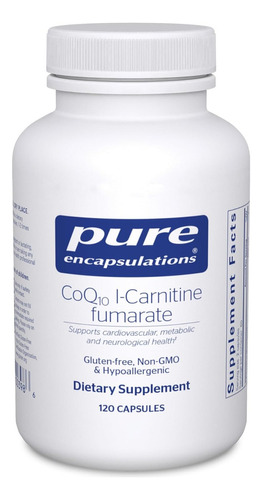 Fumarato De L-carnitina Coq10 Pure Encapsulations 120 Cáps