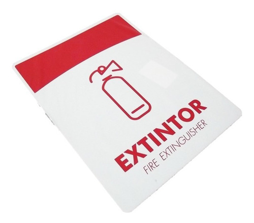 Imagen 2 de 2 de Aviso Letrero Señal Extintor 21x16cm Señalizacion