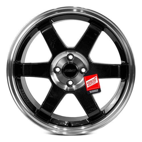 Jogo Roda Te37 Aro 17x9 4x100 Et40 Grafite 5fivex