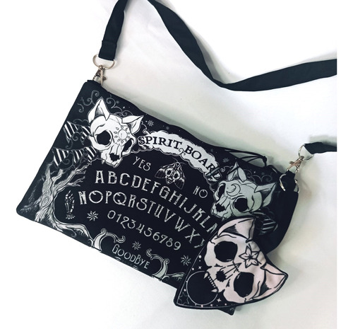 Bolso Crossbody Ouija, Planchette, Goth, Moda Alternativa