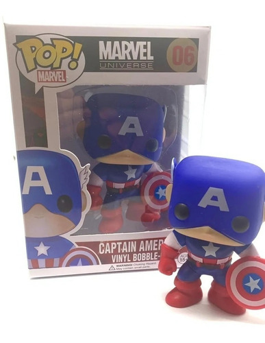 Imagen 1 de 4 de Figura Capitán América Avengers Pop Compatible Funko #06