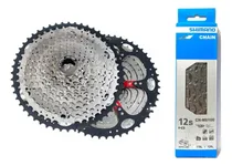 Comprar Kit Transmissão Cassete K7 Catraca 12v Velocidades 11u002F52t Dentes Cb Pedal Pulse Aço Inoxidável Alumínio Mtb Padrão Shimano Hg Bike Bicicleta + Corrente Shimano 12s 126l Cn-m6100 Com Quick-link E-bike