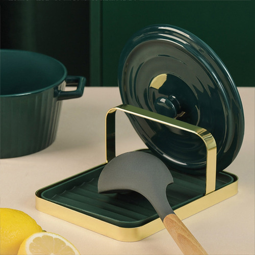 (gn)kitchen Pot Cover Rack Fork Spatula Shelf Spoon Rest Cho