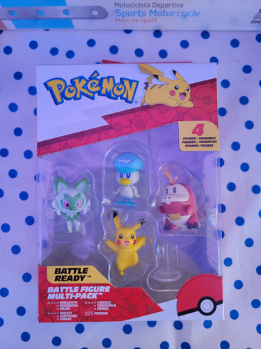 Pack De 4 Figuras Pokémon Gen Ix Battle Figure Set (Usado)