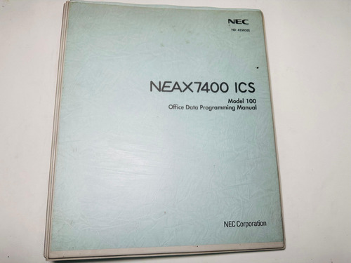 Manual Programacion Central Nec 7400 Ics Central Telefonica (Usado)