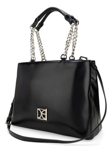 Bolsa Satchel Cloe Izisyla Mediano Color Negro