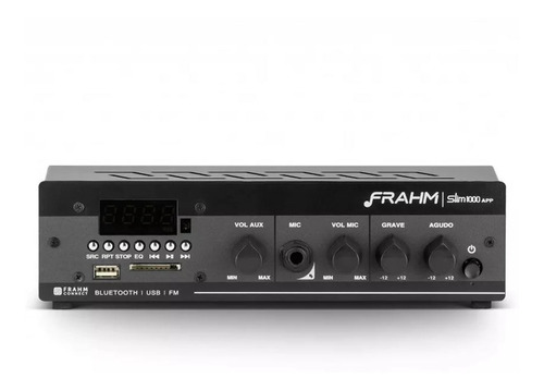 Amplificador Receiver Frahm Slim 1000 Usb Fm Sd Som Ambiente