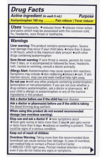 Imagen 2 de 2 de Little Remedies Acetaminophen Suspensión 160mg Per 5ml