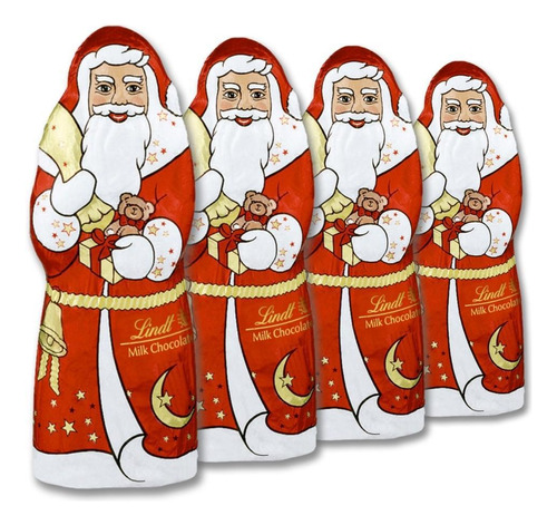 Chocolate Suíço Papai Noel Lindt, 3 De 40g