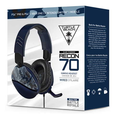 Auricular Turtle Beach Headset Ear Force Recon 70p Azul Camu