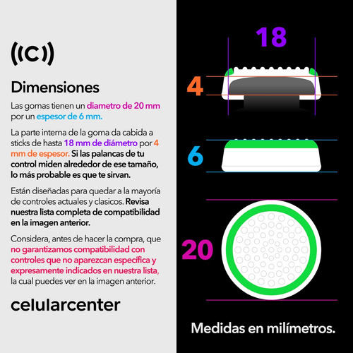 6 Gomas Fosforescente Para Ps5 Ps4 Xbox X S Joystick Silicón
