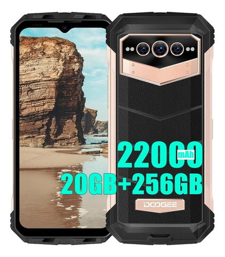 Doogee V Max 5g Rugged Smartphone 120hz 6.58  Fhd  20gb+256gb 22000mah Android 12 Cámara Principal De 108mp, Visión Nocturna-oro