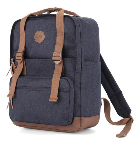 Mochila Okta 1085 Division Notebook Bolsillo De Atajo. Color Azul Y Marrón
