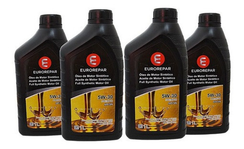 Kit 4l Óleo Motor Eurorepar 5w30 Api Sl Semissintetico