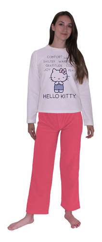 Pijama Mujer Micro Polar Estampado Hello Kitty S1021107-02