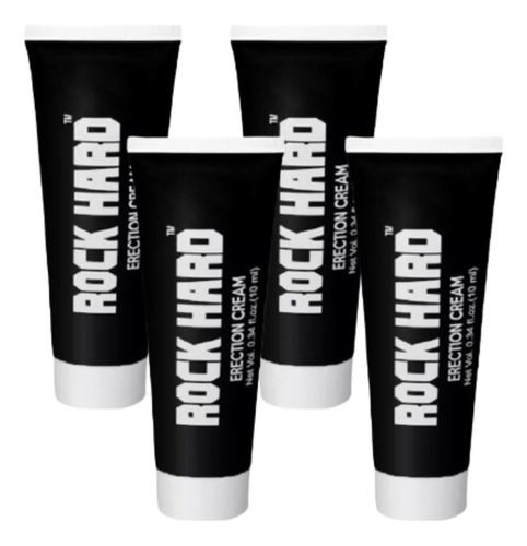 4 Lubricantes Rock Hard Ereccion Y Engrosador De Pene 10 Ml