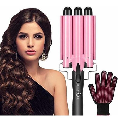 Hair Waver - Varita De Rizador De 3 Barriles, 1 Pulgada...