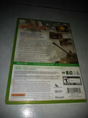 Legends of War Patton (Seminovo) XBOX 360