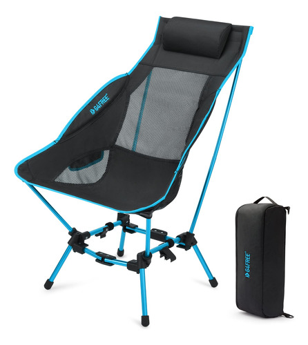 G4free Silla De Campamento Plegable Con Respaldo Alto, Silla