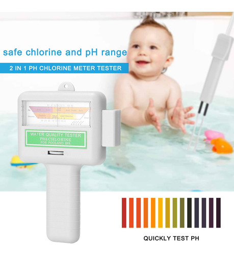 Medidor De Cloro De Ph 2 En 1, Medidor De Ph De Agua D