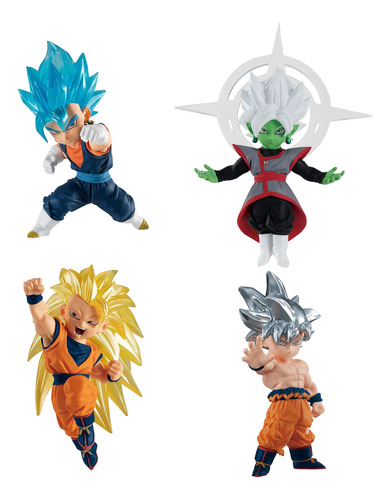 Dragon Ball Super Adverge - Juego De 4 Figuras De 2 Pulgadas