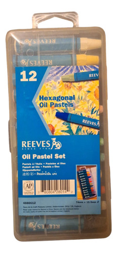 Pastel Al Oleo Reeves Hexagonal X 12 Con Estuche Plastico