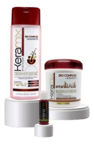 Kit Shampoo Keramix Bio Complex + Mascarilla Y Ampolla