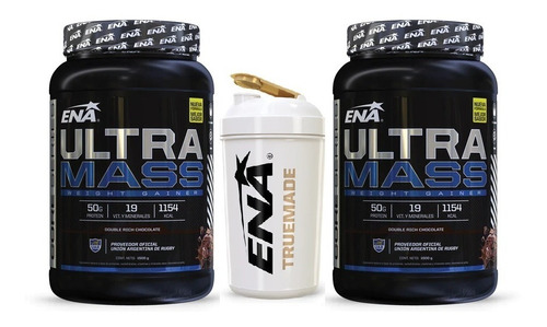 2 Super Ultra Mass X 1,5 Kg + Shaker!!! Ena Sport