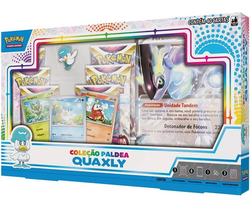 Box Pokemon Coleçao Paldea Quaxly Copag 32528