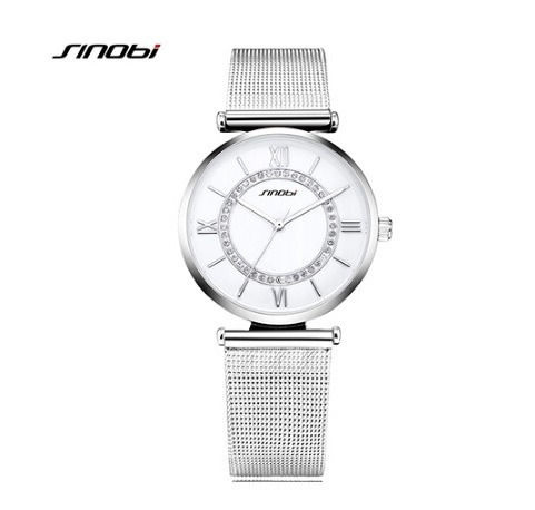Relógio Feminino Sinobi Silver/prata Aço Inoxidável 9632
