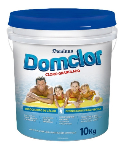 Cloro Granulado Desinfetante P/piscina Balde 10kg Domclor