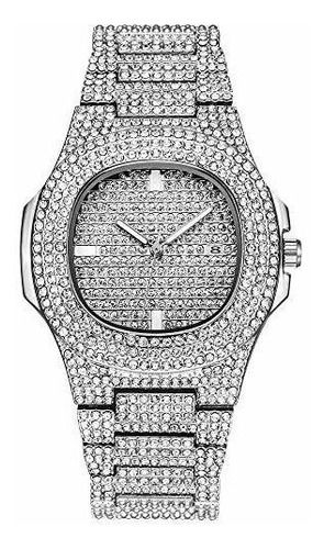 Reloj De Diamantes Unisex Para Hombremujer, Reloj Oblon...