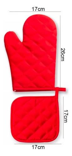 Guante De Cocina Con Porta Objetos Resistente Al Calor 26cm