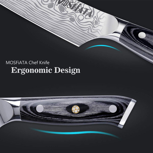Cuchillo De Chef Profesional Afilado De 8 Con Protector
