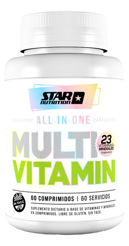 Multivitaminico Vitaminas Minerales Star X 60 Comp. Sin Tacc