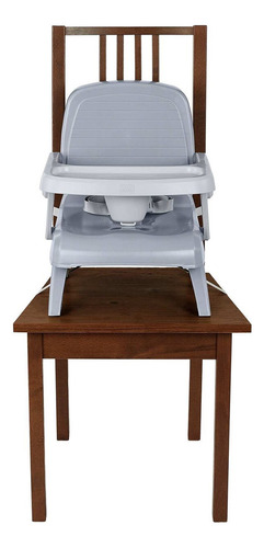 Silla De Comer Booster De Mesa Chicco Bento 3 En 1 Plegable Color Gris