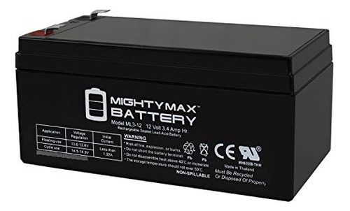 Ml3-12 - Batería De Repuesto Sla De 12 V 3 Ah Para Zb-12