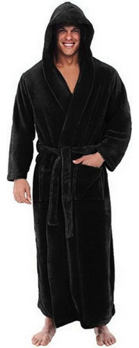 Albornoz Con Capucha Para Hombre, Bata De Franela, Bata De B