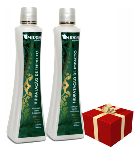 Kit 2 Condicionador Hidratação Impacto 500ml Midori Original