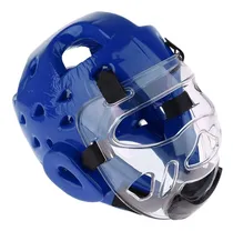 Comprar Cascos + Protector De Rostro Karate Taekwondo Boxeo Newfit 
