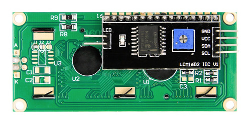Imagen 4 de 5 de Display Lcd 1602 I2c Serie Backlight Azul 16x2 Hobbytronica