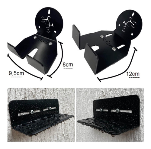 Imagem 3 de 10 de 2 Suportes Para Pendurar 2 Bicicletas Ideal P/ Pedal De Clip